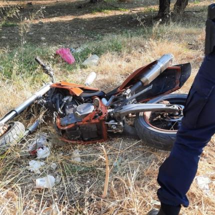 Η μηχανή του 30χρονου (Φωτογραφία apopsilive)