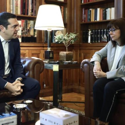 Τσίπρας - Σακκελαροπούλου -(ΓΙΑΝΝΗΣ ΛΙΑΚΟΣ / ΙΝΤΙΜΕ)