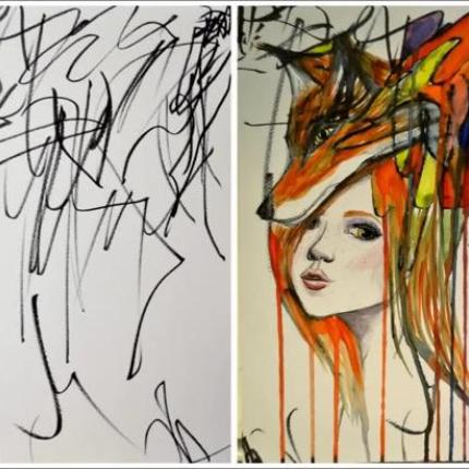 Τα αριστουργήματα της μάνας με τις μουτζούρες της κόρης (βίντεο)