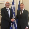 Ο υπουργός Εξωτερικών Νίκος Δένδιας με το Ρώσο πρέσβη