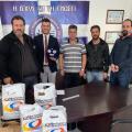 Η διοικηση της Ένωσης Αστυνομικών Υπαλλήλων παραλαμβάνει το υγεινομικο υλικό