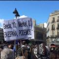 Με ελληνικές σημαίες βγήκε το Podemos στους δρόμους της Μαδρίτης 