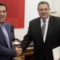 Συνάντηση Τσίπρα - Καμμένου στο Μέγαρο Μαξίμου