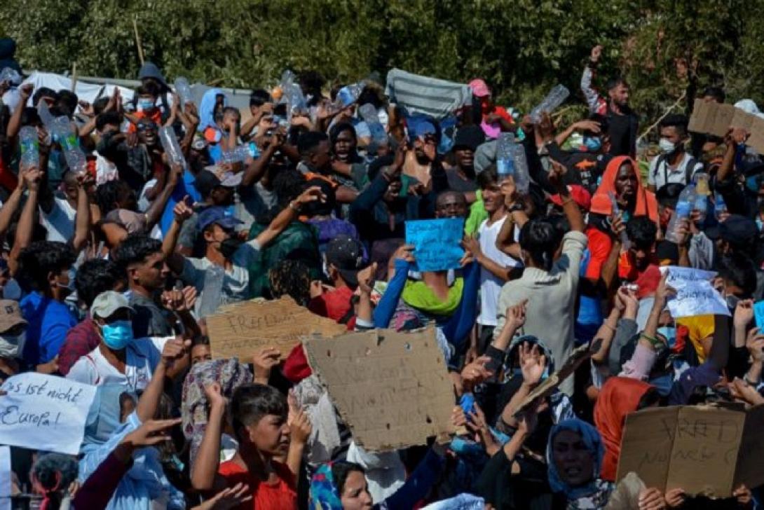 Λέσβος - Πορεία διαμαρτυρίας προσφύγων