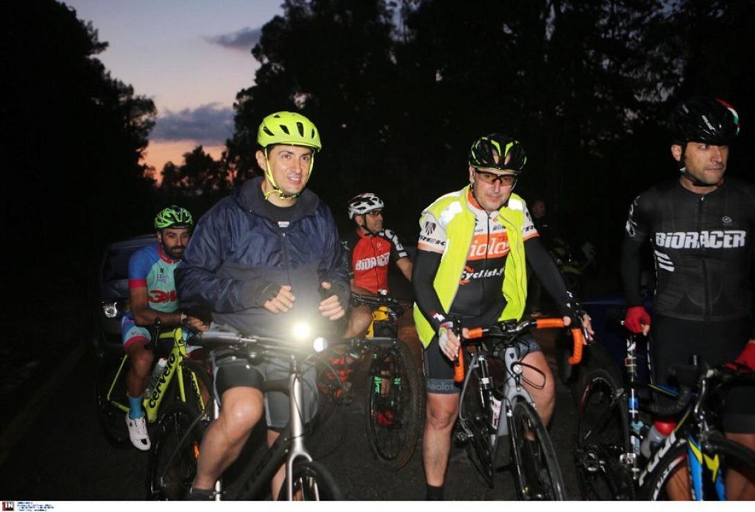 Ο Λευτέρης Αυγενάκης στον Υμηττό για την Παγκόσμια Ημέρα Ποδηλάτου