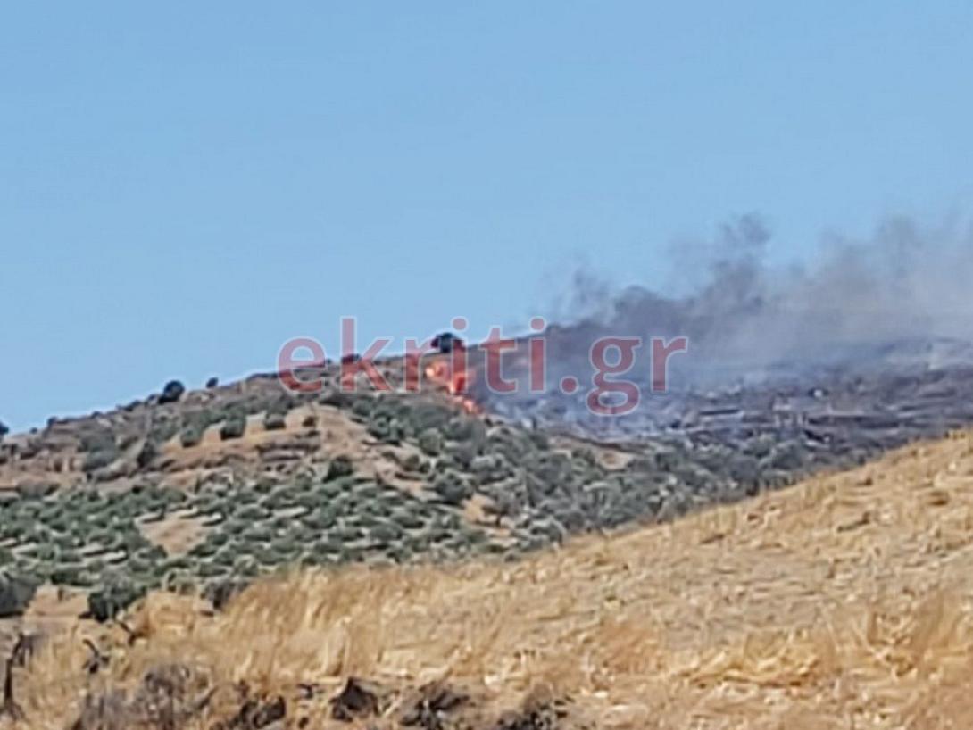 Η πυρκαγιά ξέσπασε σε μια περιοχή όπου υπήρχαν και καλλιέργειες.