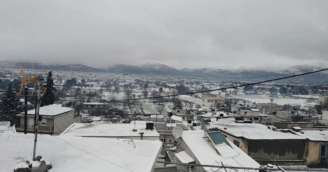Το χιονισμένο Οροπέδιο Λασιθίου.