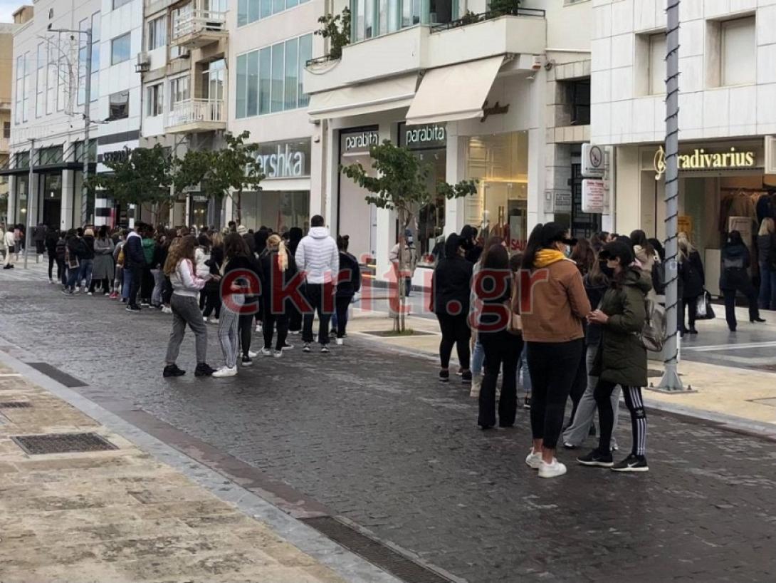 κορωνοϊός ουρές ηράκλειο