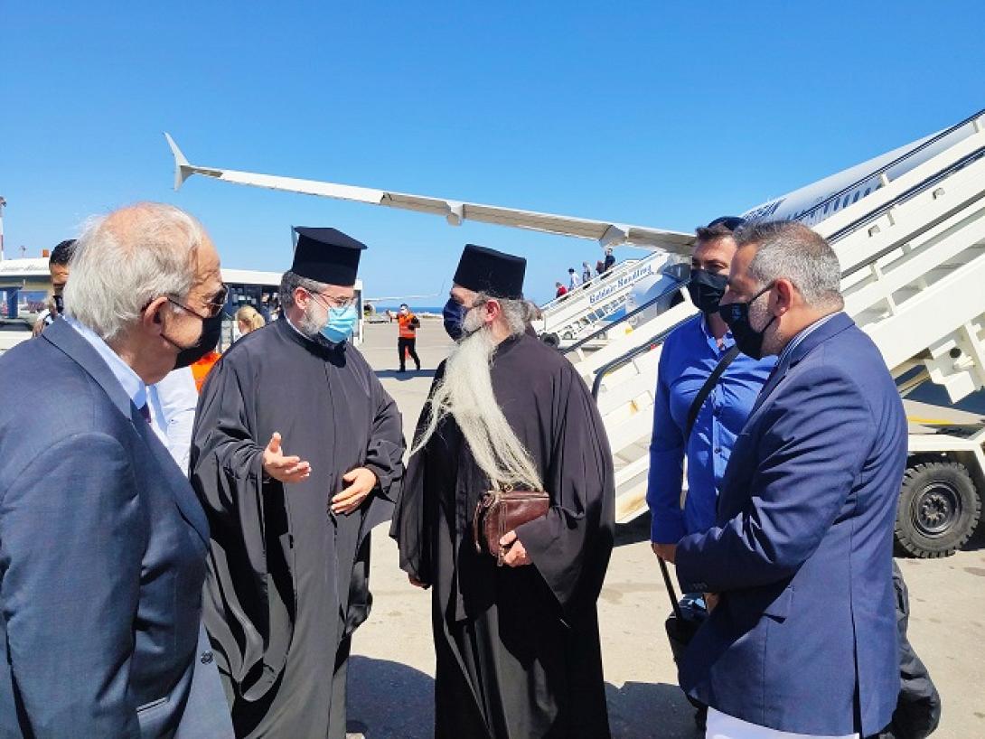 Υποδοχή στο αεροδρόμιο Ηρακλείου