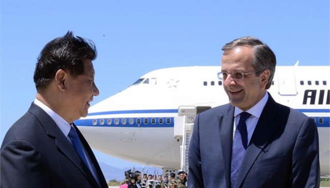 Τον Κινέζο πρόεδρο υποδέχτηκε στην Ρόδο ο Αντώνης Σαμαράς