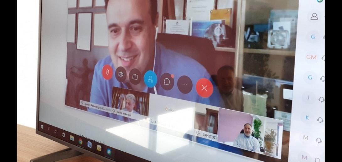 τηλεδιάσκεψη κουράκης ΚΕΔΕ