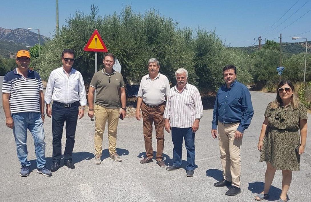 Επίσκεψη Συριγωνάκη στα οδικά έργα που εκτελεί η Περιφερειακή Ενότητα στο Δήμο Χερσονήσου