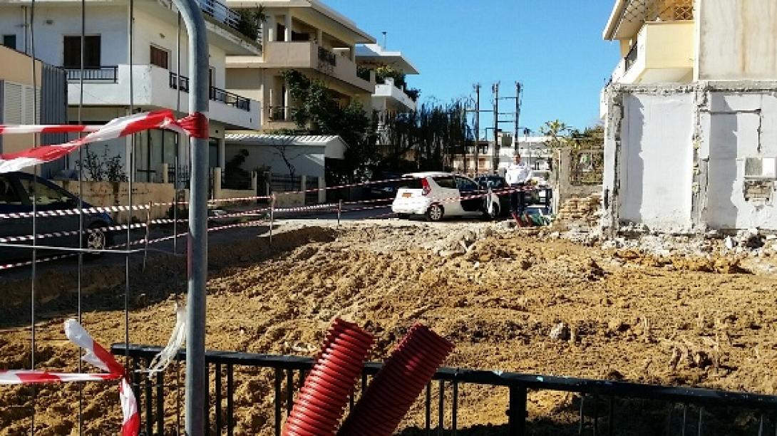 Κατεδάφιση Ακινήτου στην οδό  Παρασκευοπούλου για τη διάνοιξη του δρόμου 