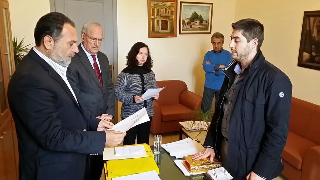 Ορκίστηκε δημοτικός σύμβουλος ο Αλέξανδρος Βελεγράκης