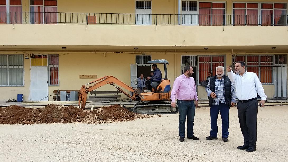 Προχωρούν οι εργασίες ανακατασκευής στο 4ο Γυμνάσιο-Λύκειο Ηρακλείου