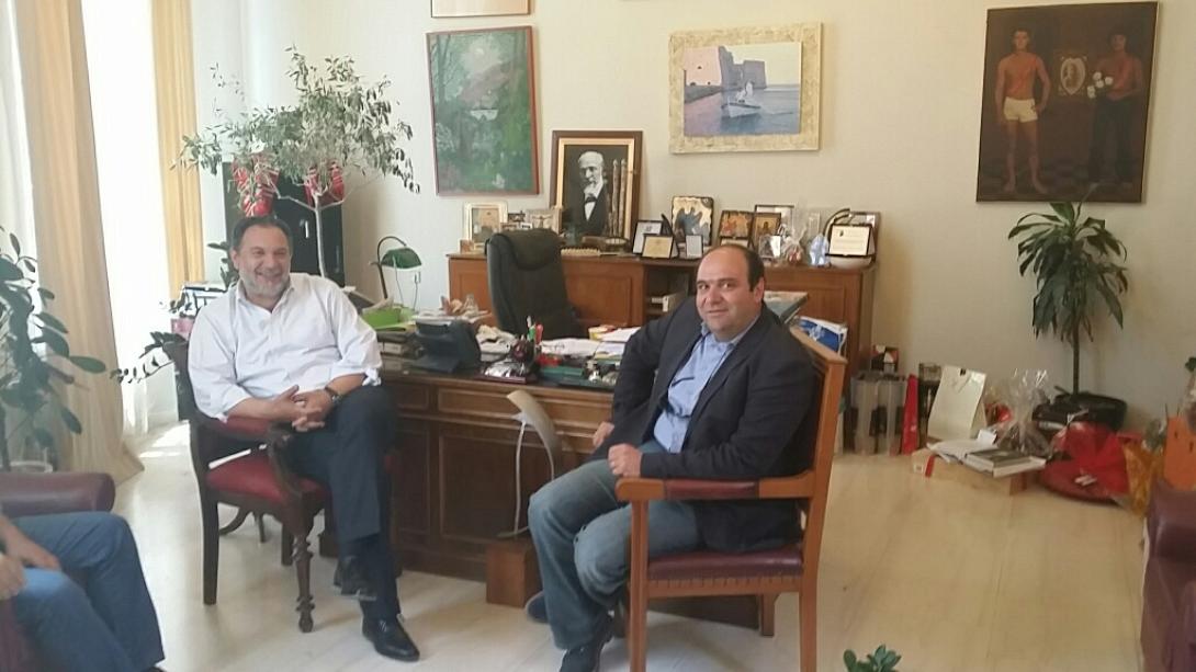 Συνάντηση Κουράκη με το νέο δήμαρχο Αρχανών-Αστερουσίων