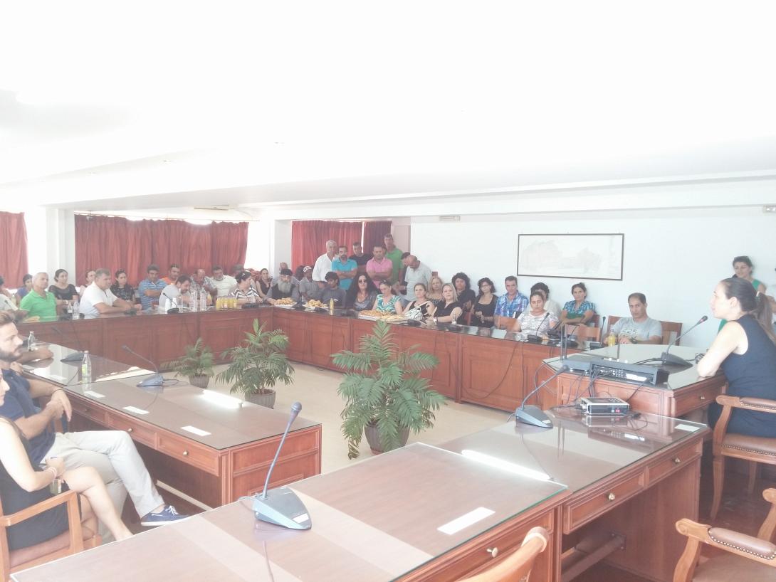 Συνάντηση της Δημάρχου με τους υπαλλήλους του Δήμου Φαιστού