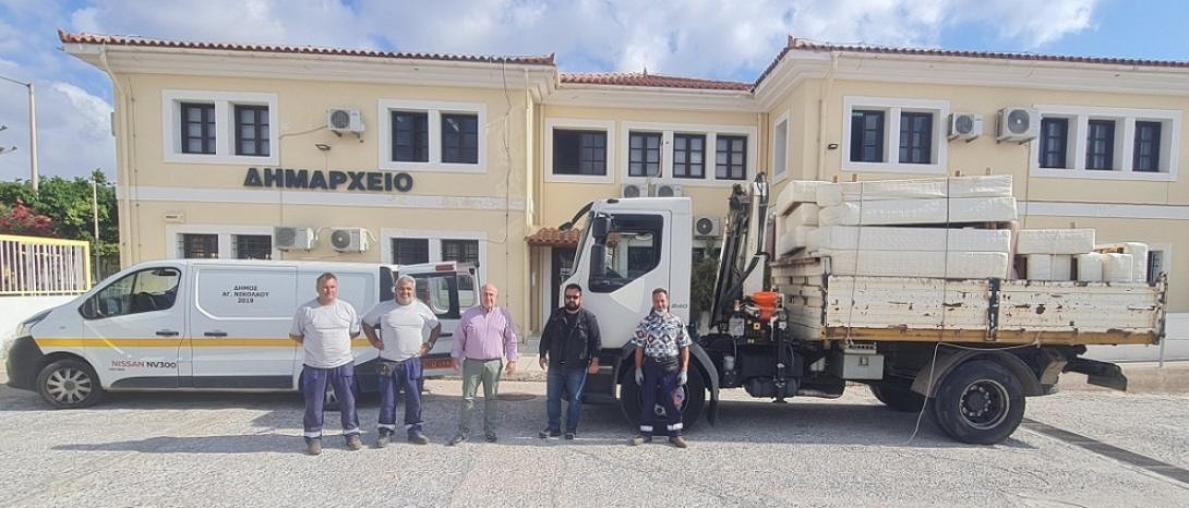 Άγιος Νικόλαος - Ανρωπιστική βοήθεια στους σεισμοπαθείς