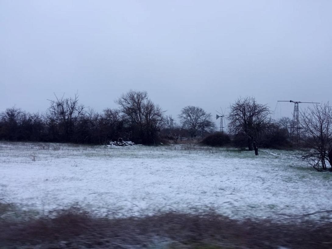 Χαρακτηριστική εικόνα του χιονισμένου Οροπεδίου.