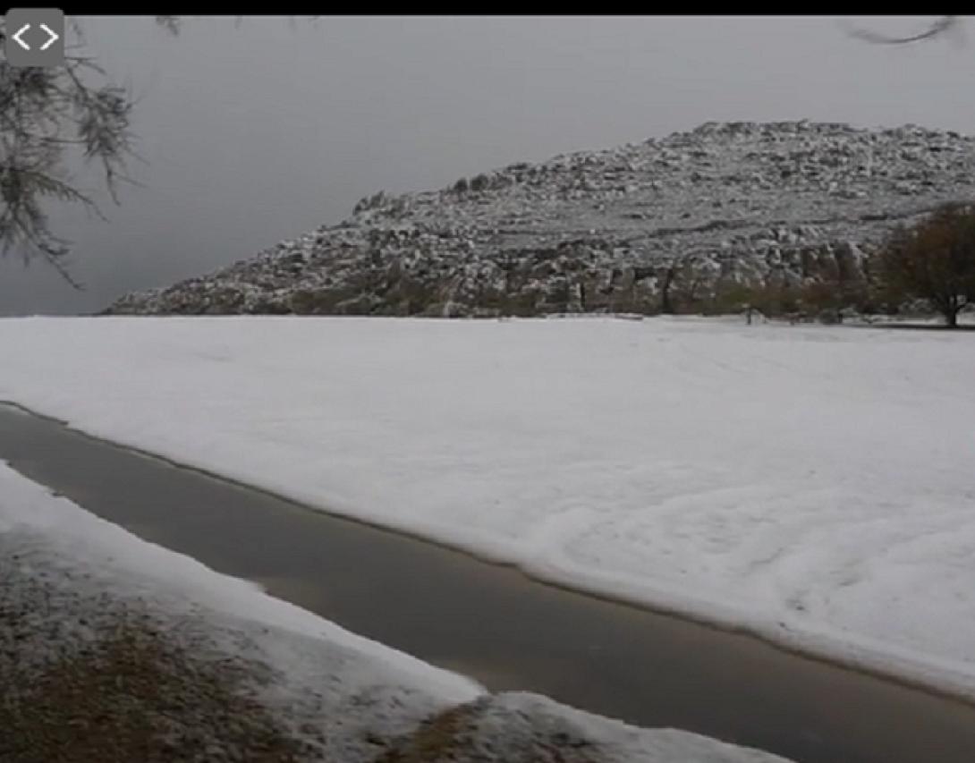 χιόνια στη Μύκονο