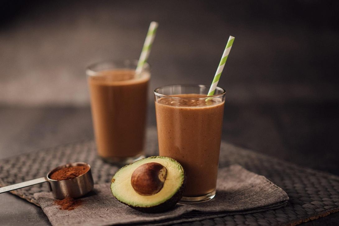 Smoothie, avocado, cacao