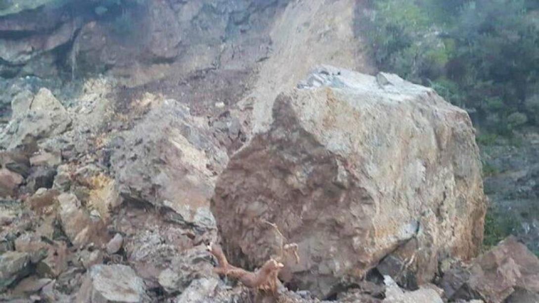 κατολίσθηση βράχου στα Χανιά  