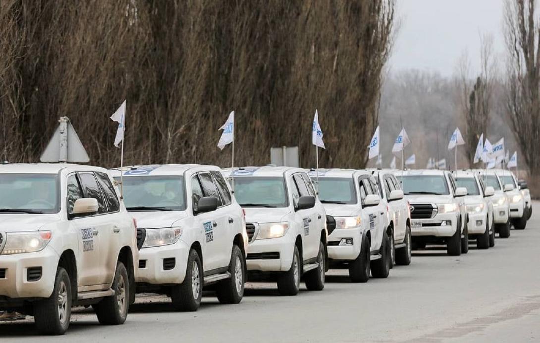 Οι παρατηρητές της Ειδικής Αποστολής Παρακολούθησης του ΟΑΣΕ στην Ουκρανία