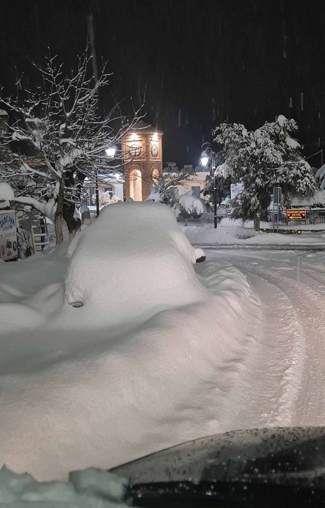 Ανώγεια - χιονι