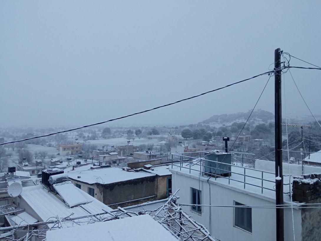 χιόνια στο οροπέδιο λασιθίου