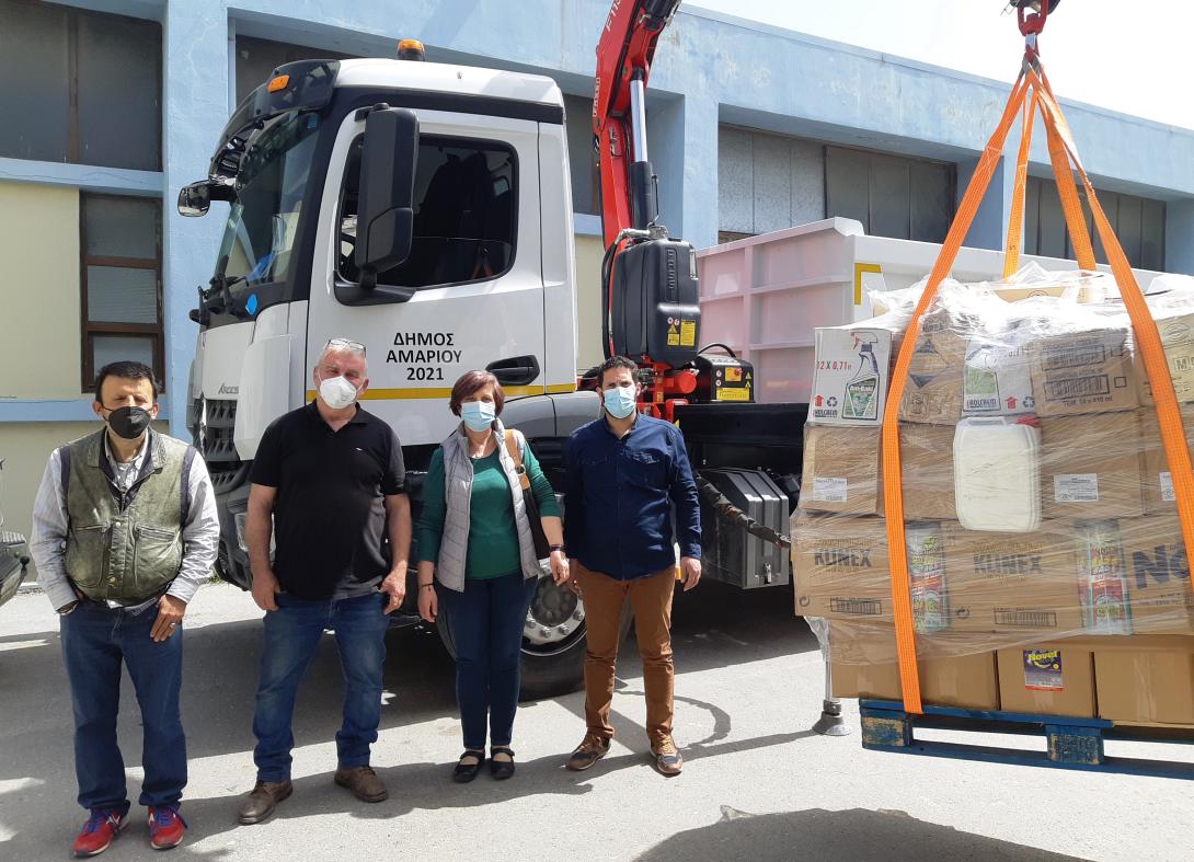 Δήμος Αμαρίου - βοηθεια στο Αρκαλοχώρι