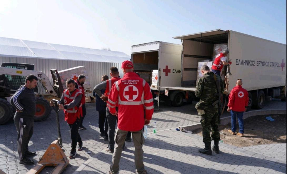 Ο Ελληνικός Ερυθρός Σταυρός παρέδωσε 50 τόνους ανθρωπιστικής βοήθειας στην Οδησσό
