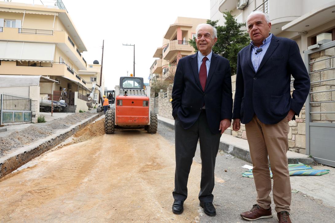 Αυτοψία του Δημάρχου σε έργα της ΔΕΥΑΗ 