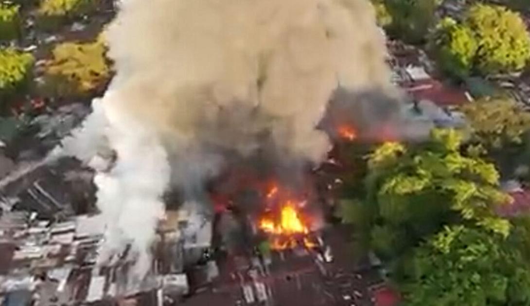 φωτιά παραγκούπολη