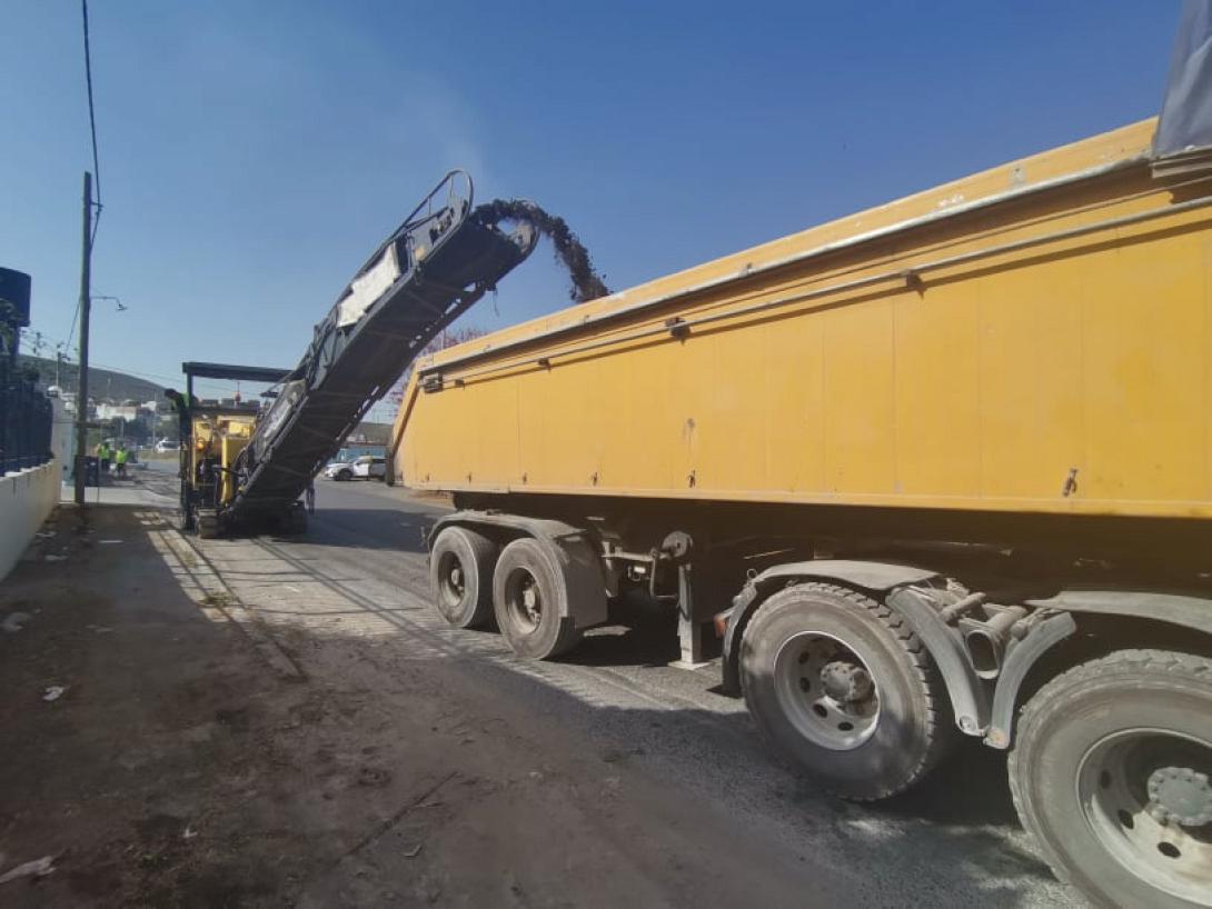 Έργα ασφαλτόστρωσης στη Βιομηχανική Περιοχή