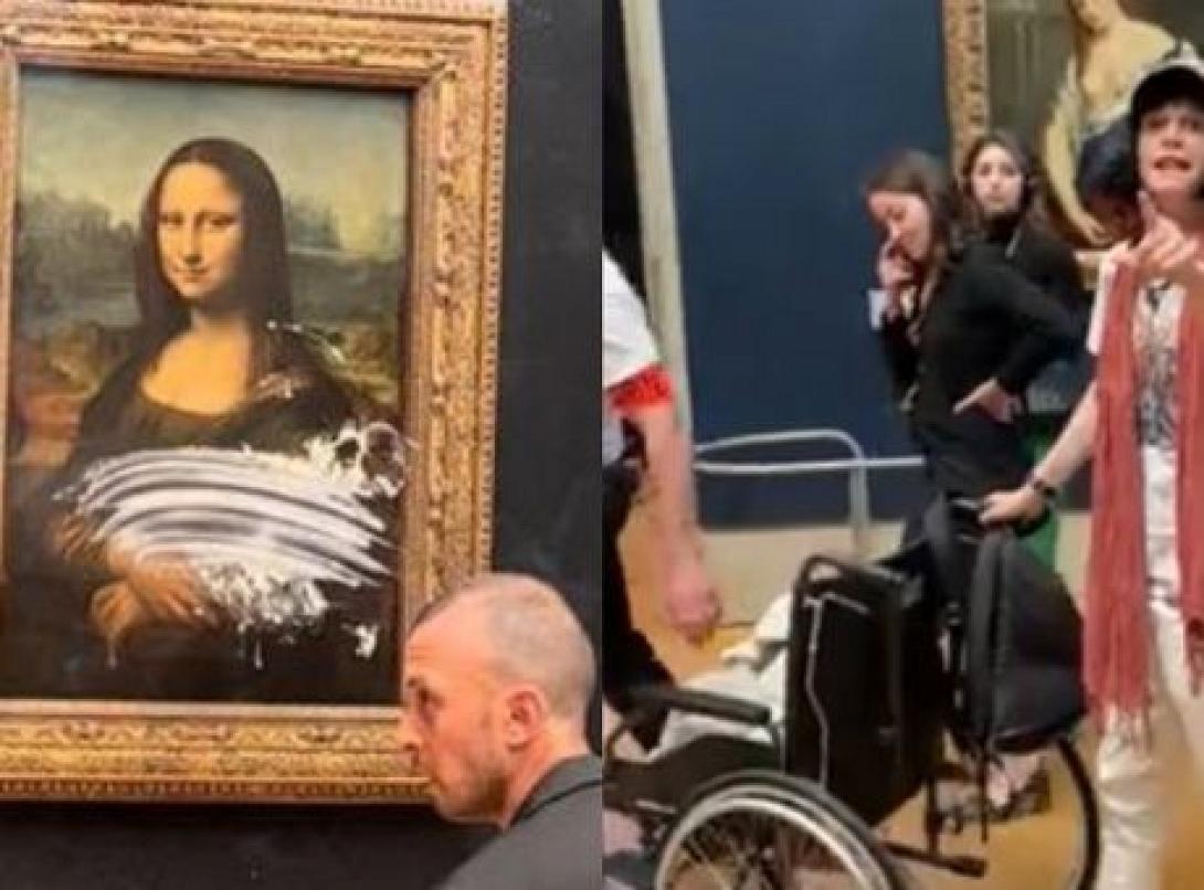 Πέταξαν τούρτα στη Μόνα Λίζα - Χαμός στο Λούβρο 