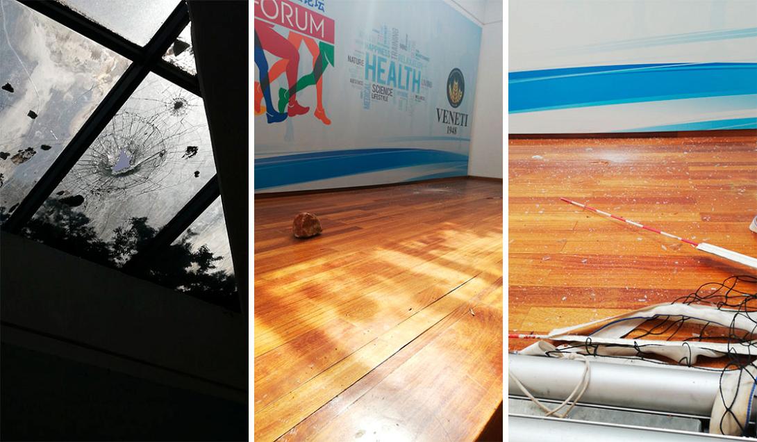 Με πέτρες έσπασαν πάλι το γυμναστήριο στην Αφετηρία του Μαραθώνα