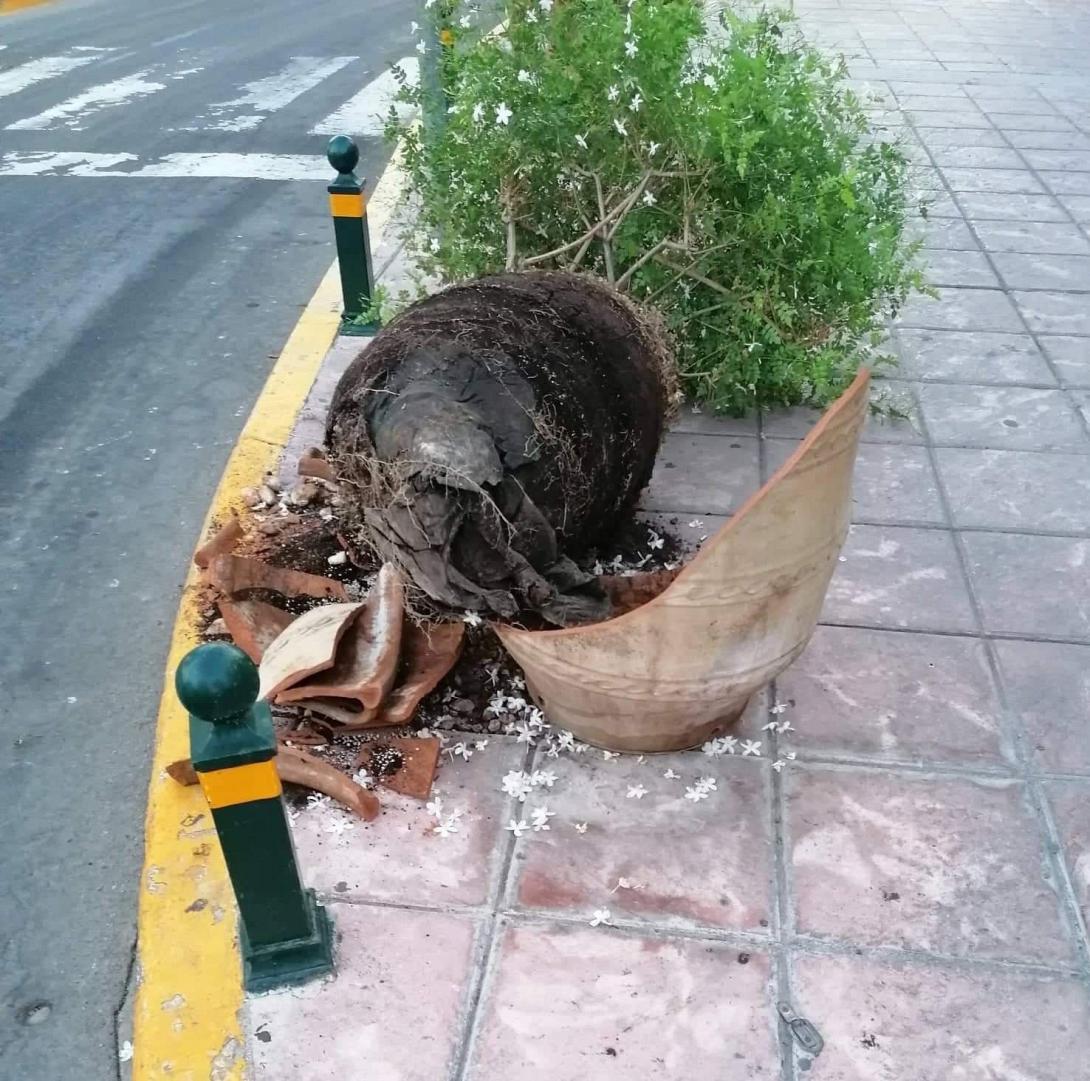 σπασμένη γλάστρα