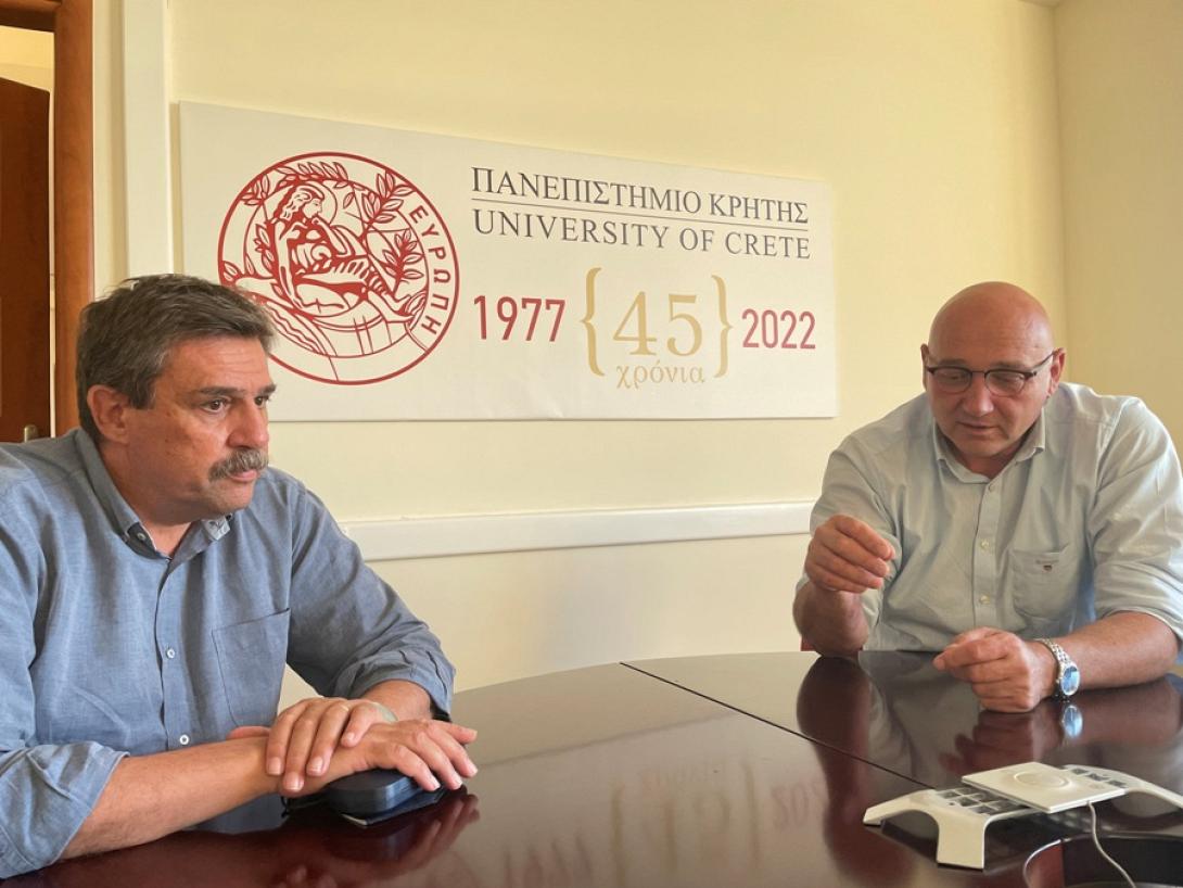 Συνάντηση Ανδρέα Ξανθού με τον Πρύτανη του Πανεπιστημίου Κρήτης