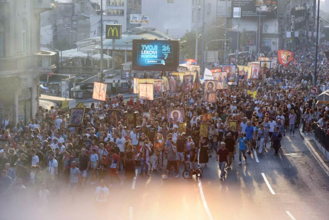 βελιγράδι διαδήλωση