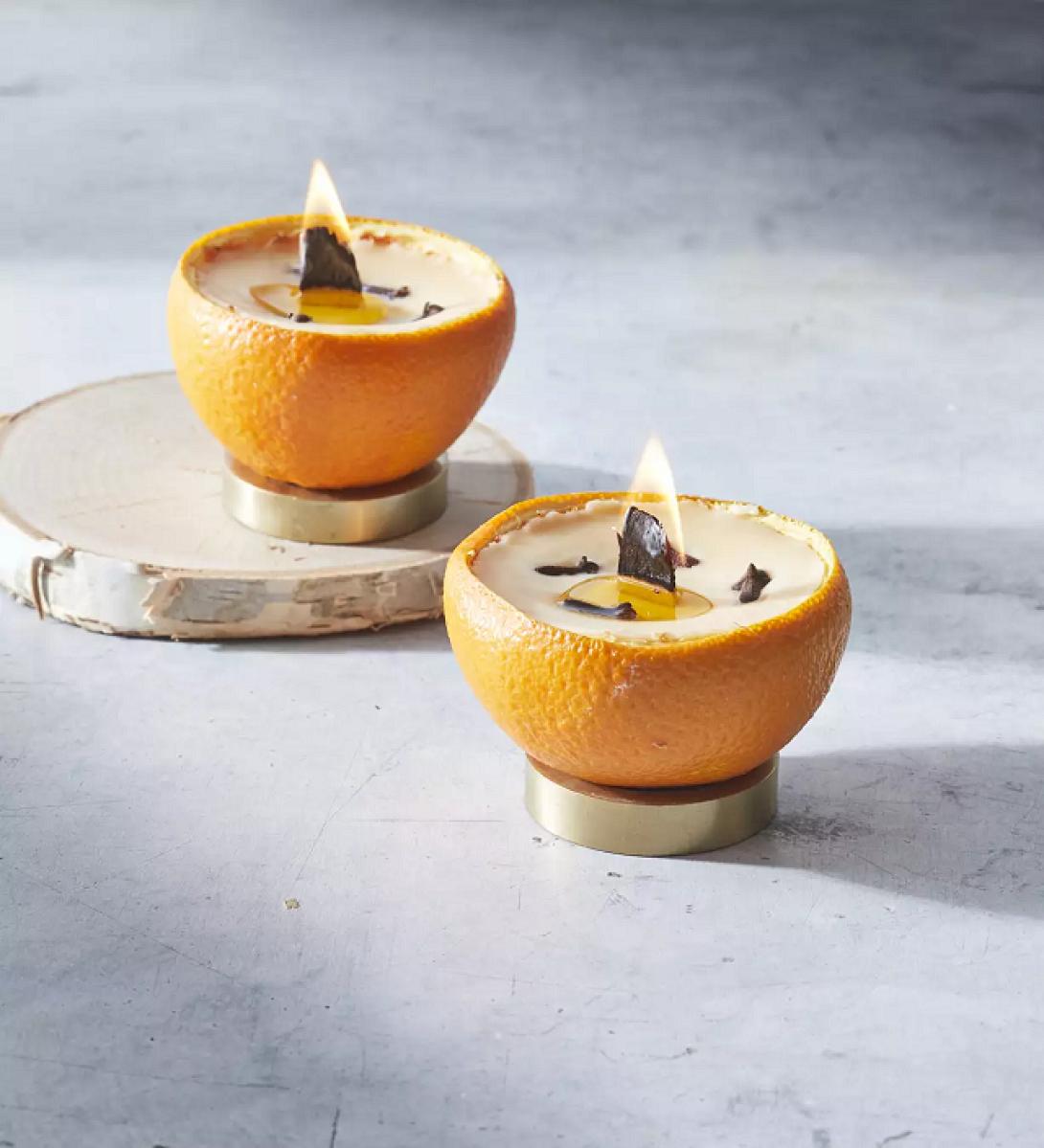 κερί χώρου από πορτοκάλι!