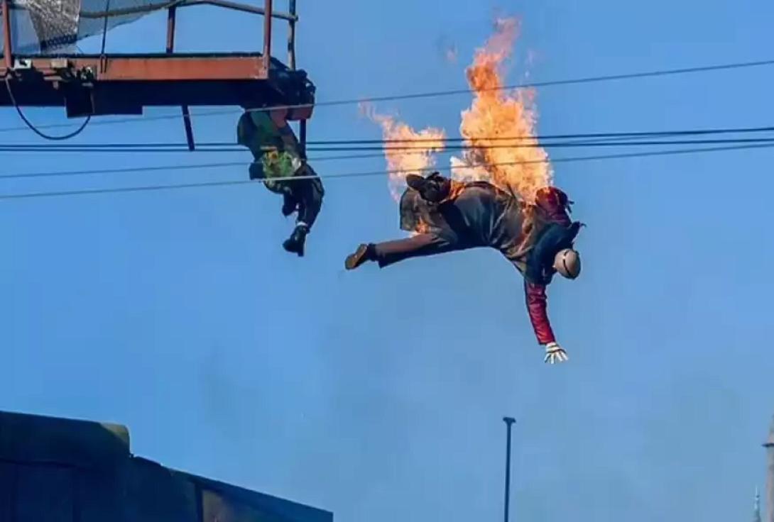 κασκαντέρ ατύχημα