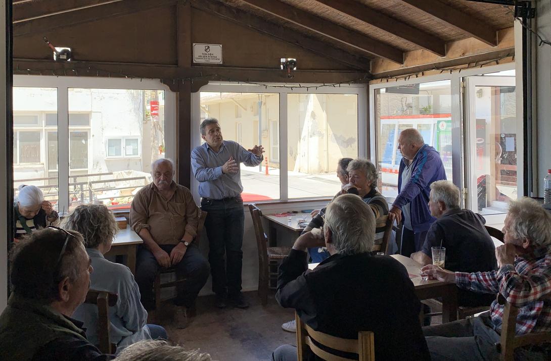 Συνεχίζει τις περιοδείες του στο Νομό Ηρακλείου ο Νίκος Ηγουμενίδης