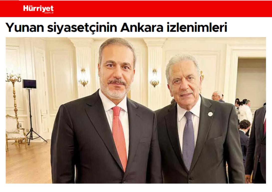 Η εφημερίδα Hurriyet για τις εντυπώσεις Αβραμόπουλου από τη νέα κυβέρνηση Ερντογάν