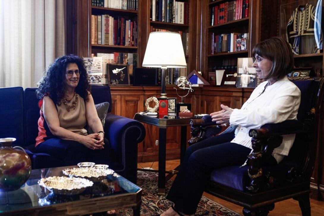 Συνάντηση Κ. Σακελλαροπούλου με Κ. Σπανού για τις εκλογές