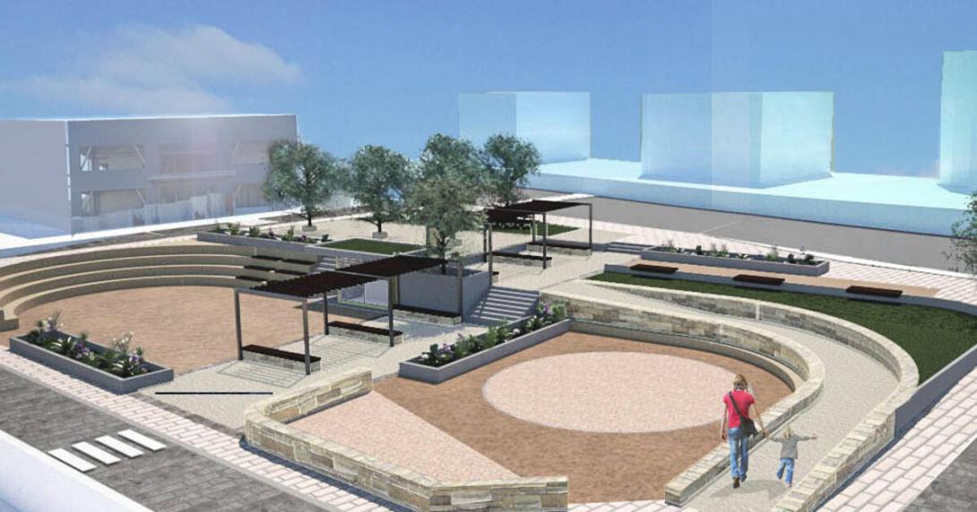 βιοκλιματικη πλατεια αρκαλοχώρι