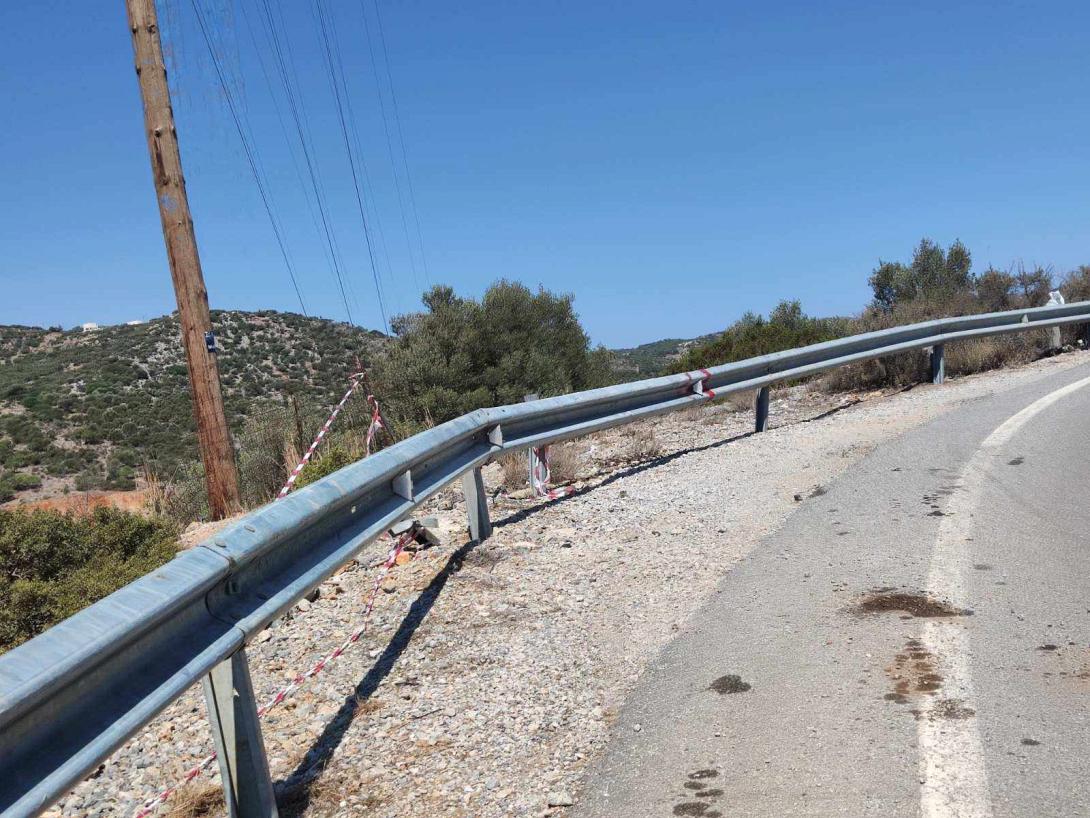 Ηράκλειο: Αποκατέστησαν τις μπάρες στον επαρχιακό δρόμο