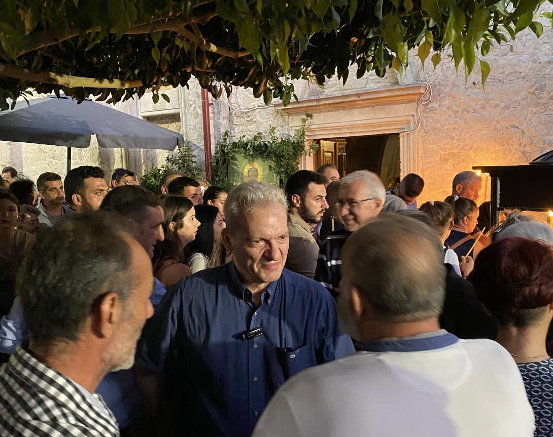 Ο Αλέξης Καλοκαιρινός στη γιορτή του Αγίου Μύρωνα