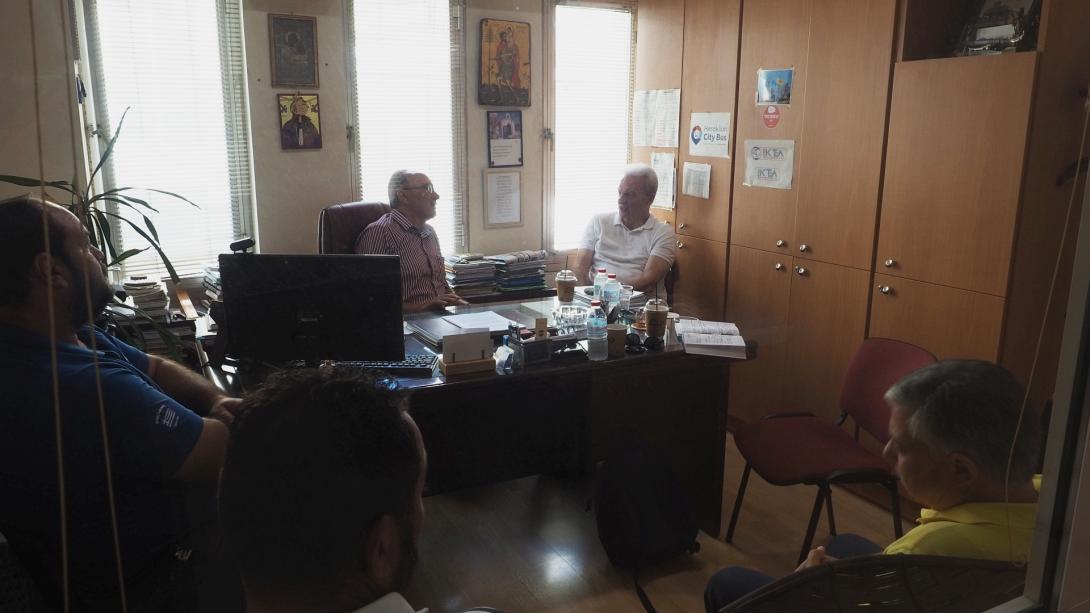 Συναντήσεις του Αλέξη Καλοκαιρινού με τις διοικήσεις Αστικού ΚΤΕΛ και Συνδέσμου Ιδιοκτητών ΤΑΞΙ Ηρακλείου