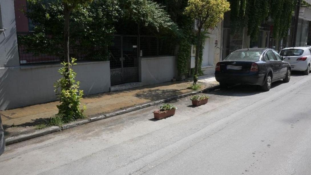 Θέση πάρκινγκ - γλάστρες