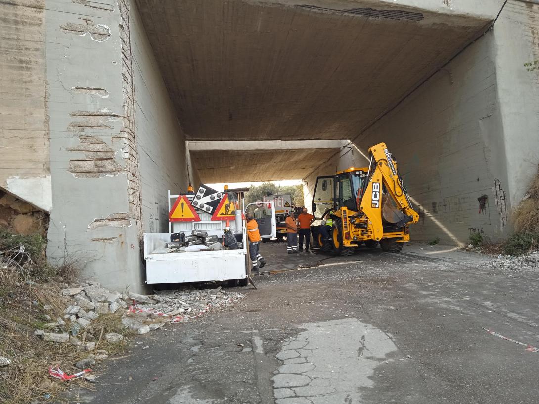 εργα στη γεφυρα Μασταμπά